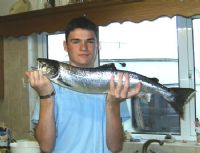 Mark McClelland with his first salmon