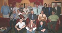 The Moyola Angling Committee at the 2008 Dinner Dance [centre of picture] - Wooden Spoon winner Peter O'Neill