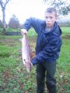 Mickey displays his hen salmon caught above Draperstown on the Moyola