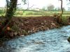 Stones used to prevent further bank erosion at Altagoan