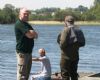 Moyola anglers discuss tactics.