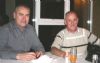 budder McKay and Mervyn Finlay discuss wooden spoon candidates at the Moyola Dinner Dance 2008