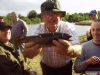 Philip Maguire with a trout from Bradley's lake