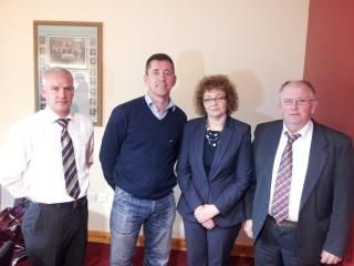 Moyola Committee members Willie Darragh, Seamus Donnelly and Philip maguire with the Minister.