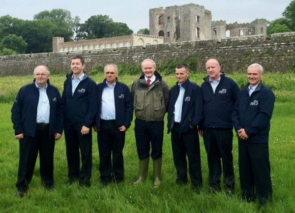 Philip Maguire,Seamus Donnelly,Bobby Bryans,Deputy First Minister Martin McGuinness,Mark Tierney,Lee Thornton and Willie Darragh.